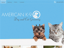 Tablet Screenshot of americank9grooming.com